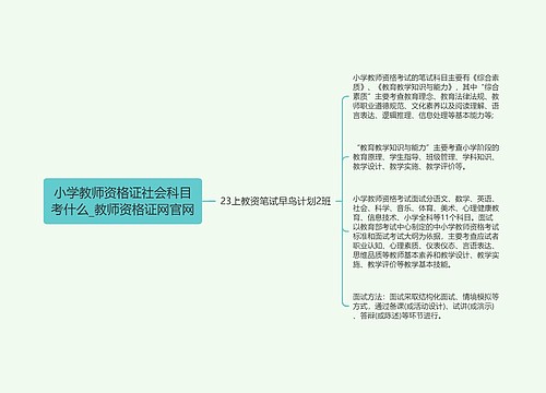 小学教师资格证社会科目考什么_教师资格证网官网