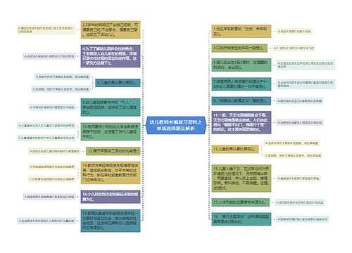 幼儿教师考编复习资料之单项选择题及解析