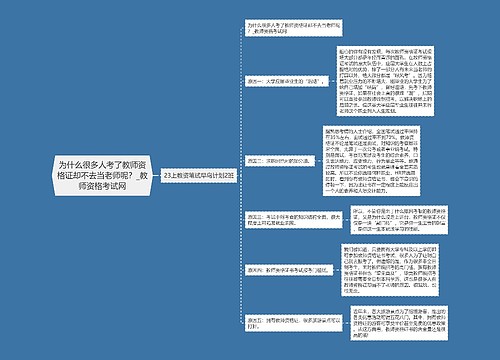 为什么很多人考了教师资格证却不去当老师呢？_教师资格考试网