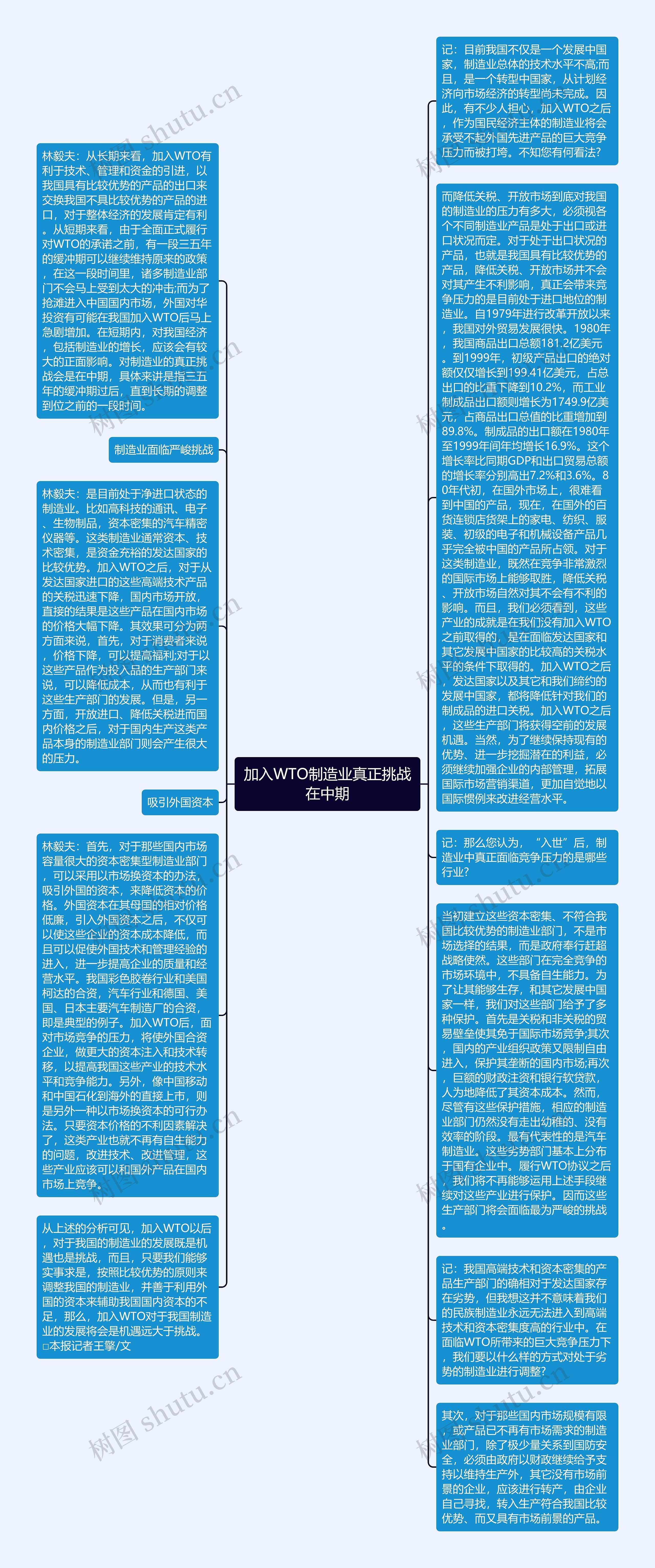 加入WTO制造业真正挑战在中期思维导图