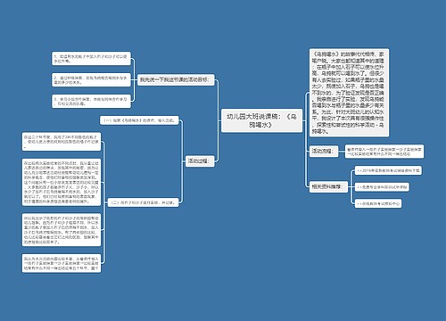 幼儿园大班说课稿：《乌鸦喝水》