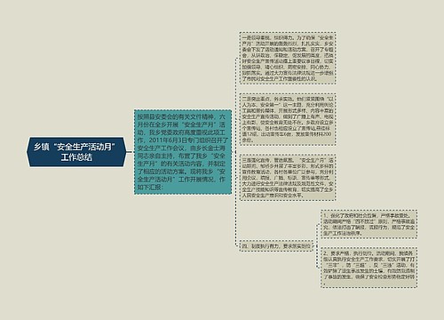 乡镇“安全生产活动月”工作总结