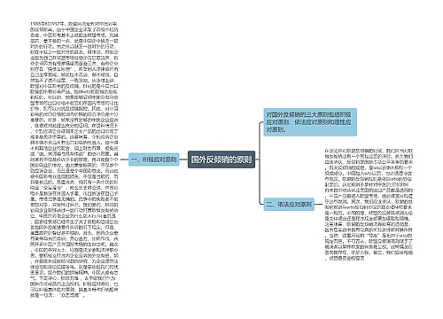 国外反倾销的原则