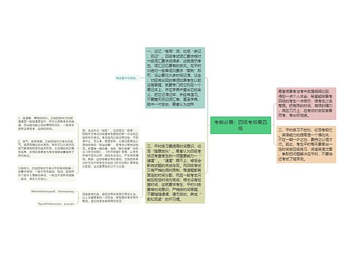 考前必看：四级考后看四级