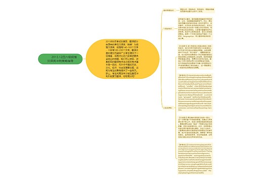         	2013.12四六级段落汉译英冲刺策略指导