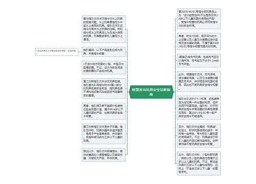 欧盟发出玩具安全法新指南