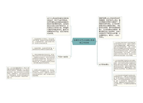 法律文化节之法律义务咨询工作总结