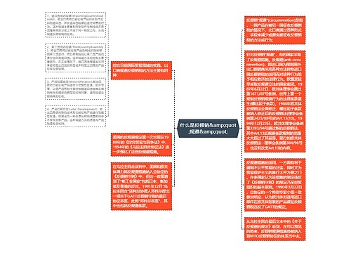 什么是反倾销&amp;quot;规避&amp;quot;