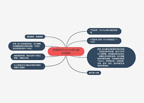 欧盟警告Richman牌儿童运动套装