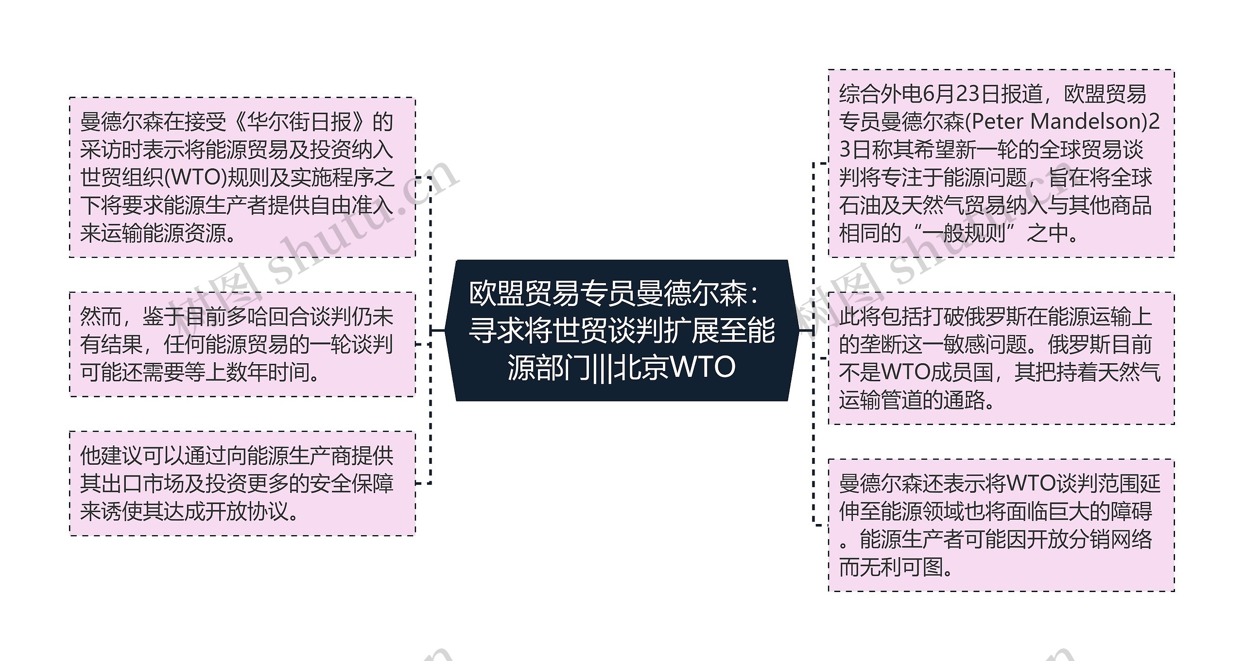 欧盟贸易专员曼德尔森：寻求将世贸谈判扩展至能源部门|||北京WTO