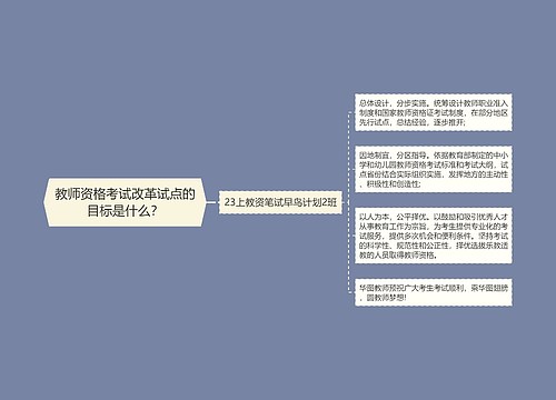 教师资格考试改革试点的目标是什么？