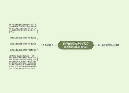 教师资格证笔试中学综合素质教师职业道德规范