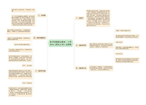 教师招聘面试备考：小学政治《朋友之间》说课稿