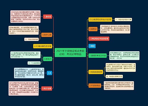 2021年下资格证笔试考前必知：考试必带物品