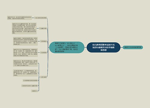 幼儿教师招聘考试碎片化知识6:福禄贝尔的学前教育思想