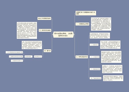 高中地理说课稿：《地理图表的判读》