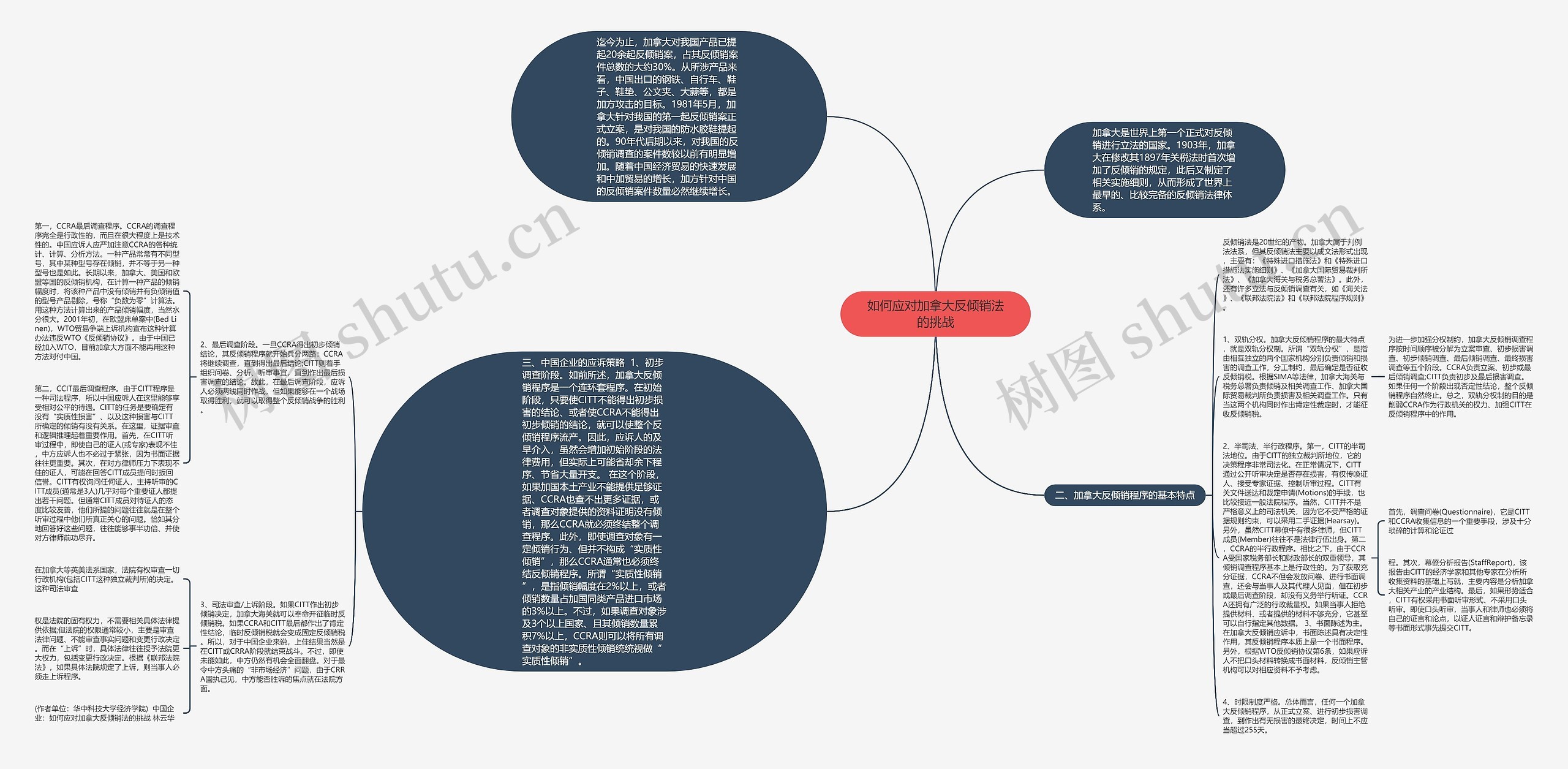 如何应对加拿大反倾销法的挑战思维导图