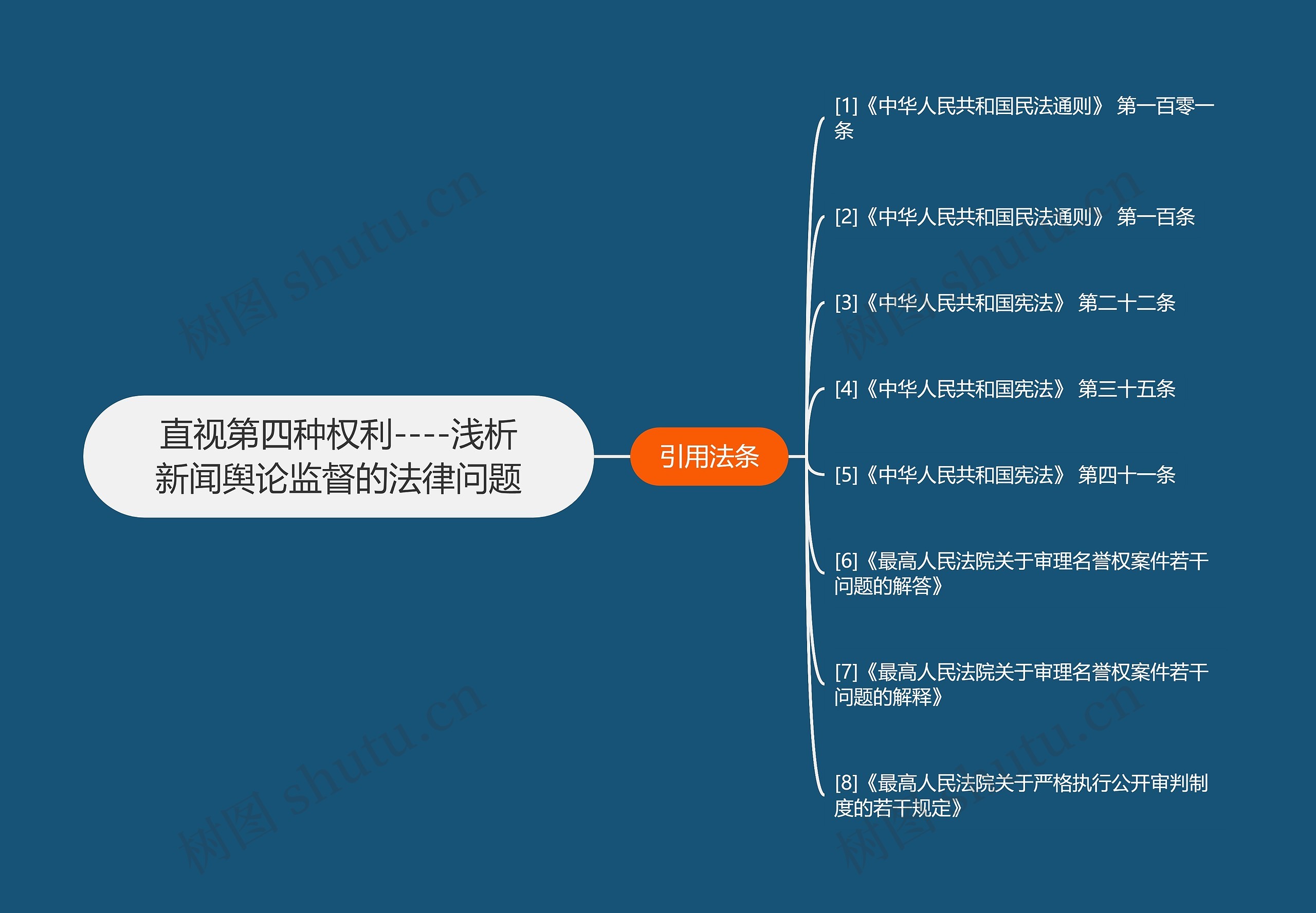 直视第四种权利----浅析新闻舆论监督的法律问题思维导图