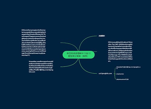 新四级阅读理解中15选10题型高分策略（推荐）