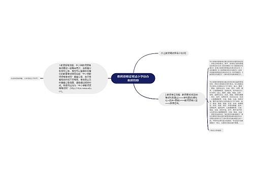 教师资格证笔试小学综合素质信息