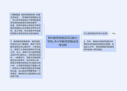 初中教师资格证可以教小学吗_中小学教师资格证网考试网