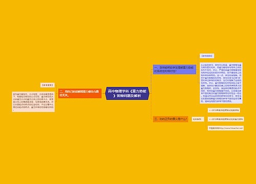 高中物理学科《重力势能》答辩问题及解析