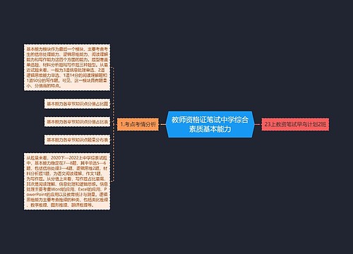 教师资格证笔试中学综合素质基本能力