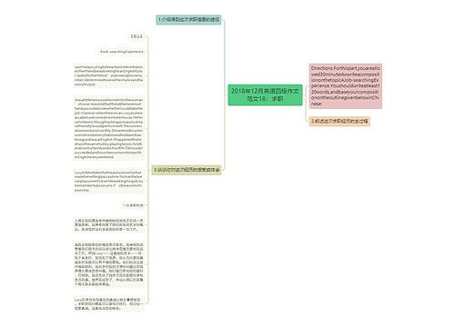 2018年12月英语四级作文范文18：求职