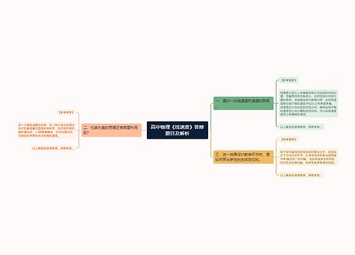 高中物理《线速度》答辩题目及解析