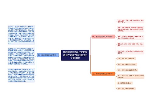 教师招聘面试礼仪之如何着装? 穿错了很可能过不了面试哦!