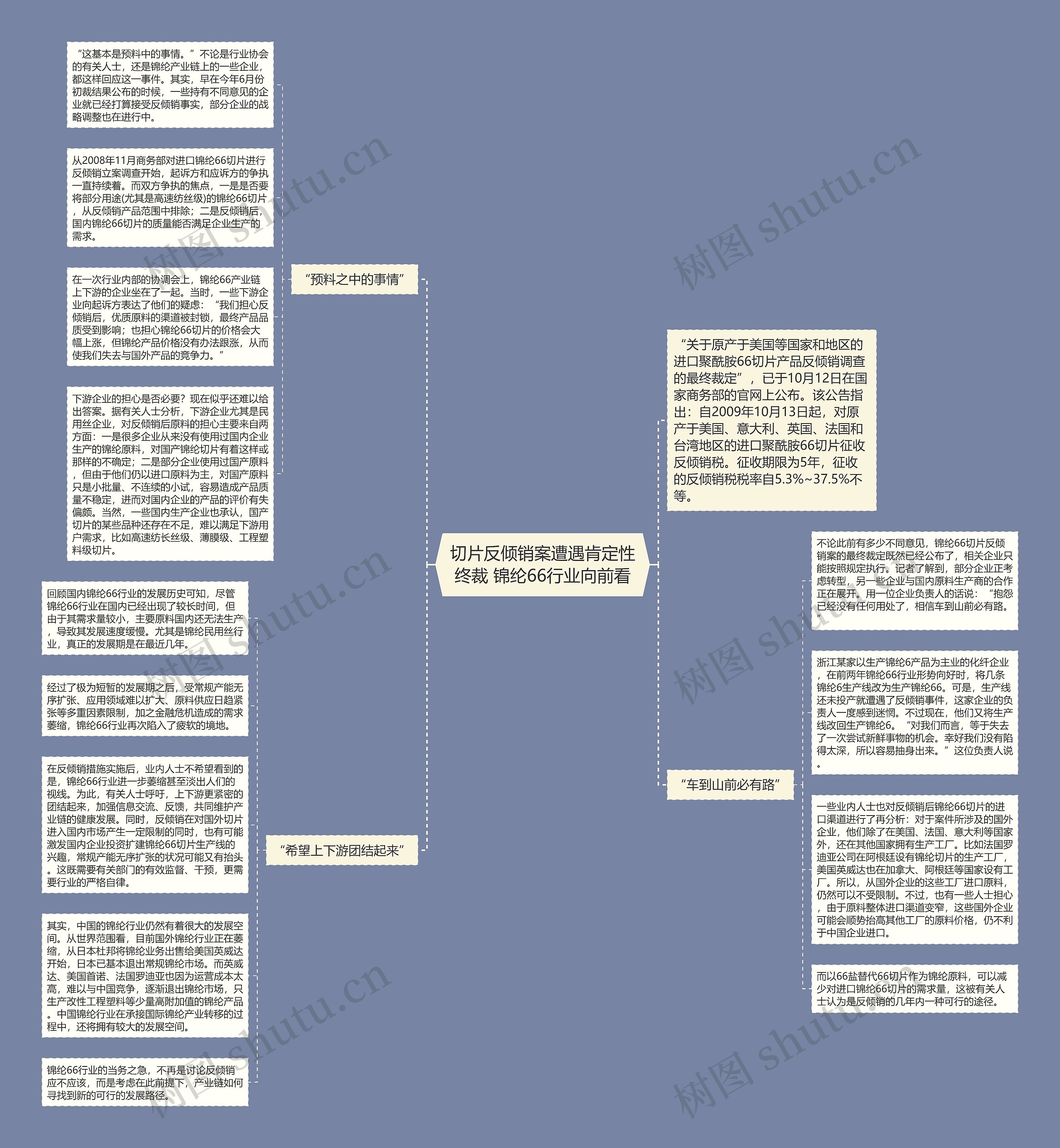 切片反倾销案遭遇肯定性终裁 锦纶66行业向前看思维导图