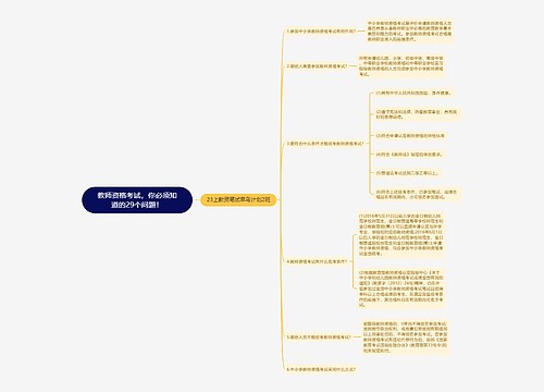 教师资格考试，你必须知道的29个问题！