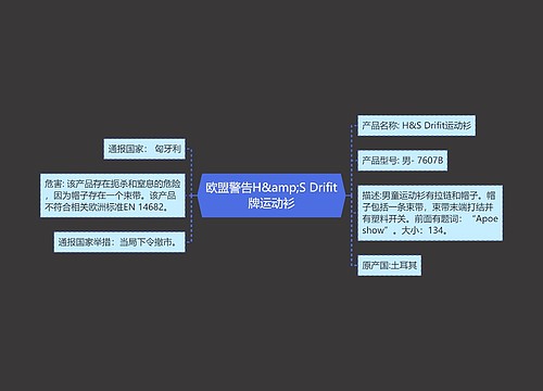 欧盟警告H&amp;S Drifit牌运动衫