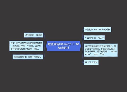 欧盟警告H&amp;S Drifit牌运动衫