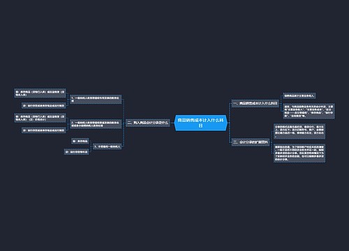商品销售成本计入什么科目