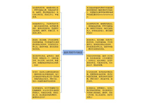 最新清明节问候语