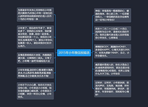 2015年小年微信祝福语