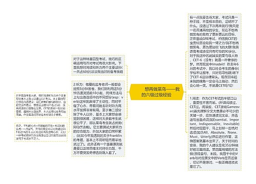         	想再做菜鸟——我的六级过级经验