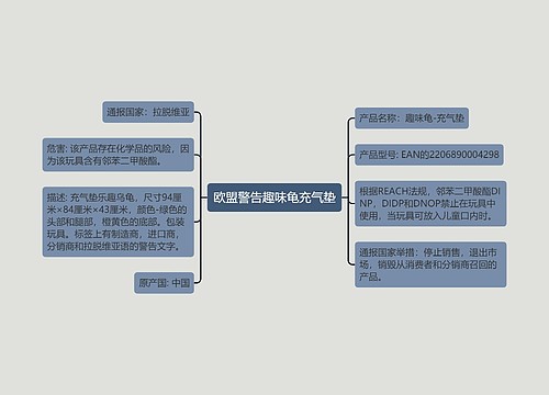 欧盟警告趣味龟充气垫