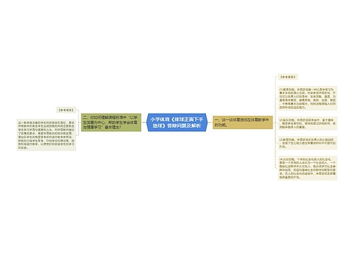 小学体育《排球正面下手垫球》答辩问题及解析