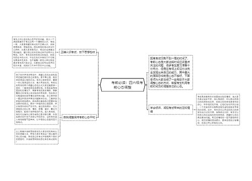         	考前必读：四六级考前心态调整