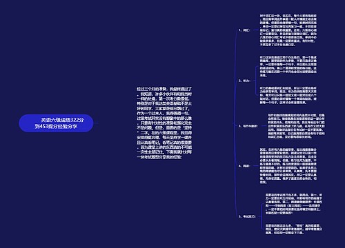         	英语六级成绩322分到453提分经验分享