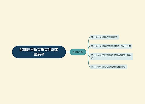 即期信贷协议争议仲裁案裁决书