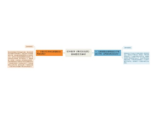 初中数学《等式的性质》答辩题目及解析