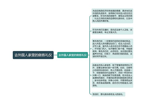 去外国人家里的做客礼仪