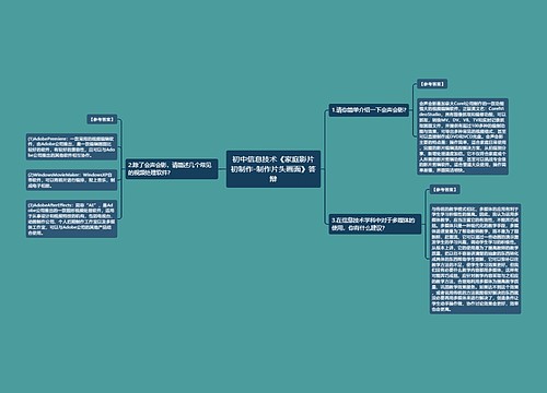 初中信息技术《家庭影片初制作-制作片头画面》答辩