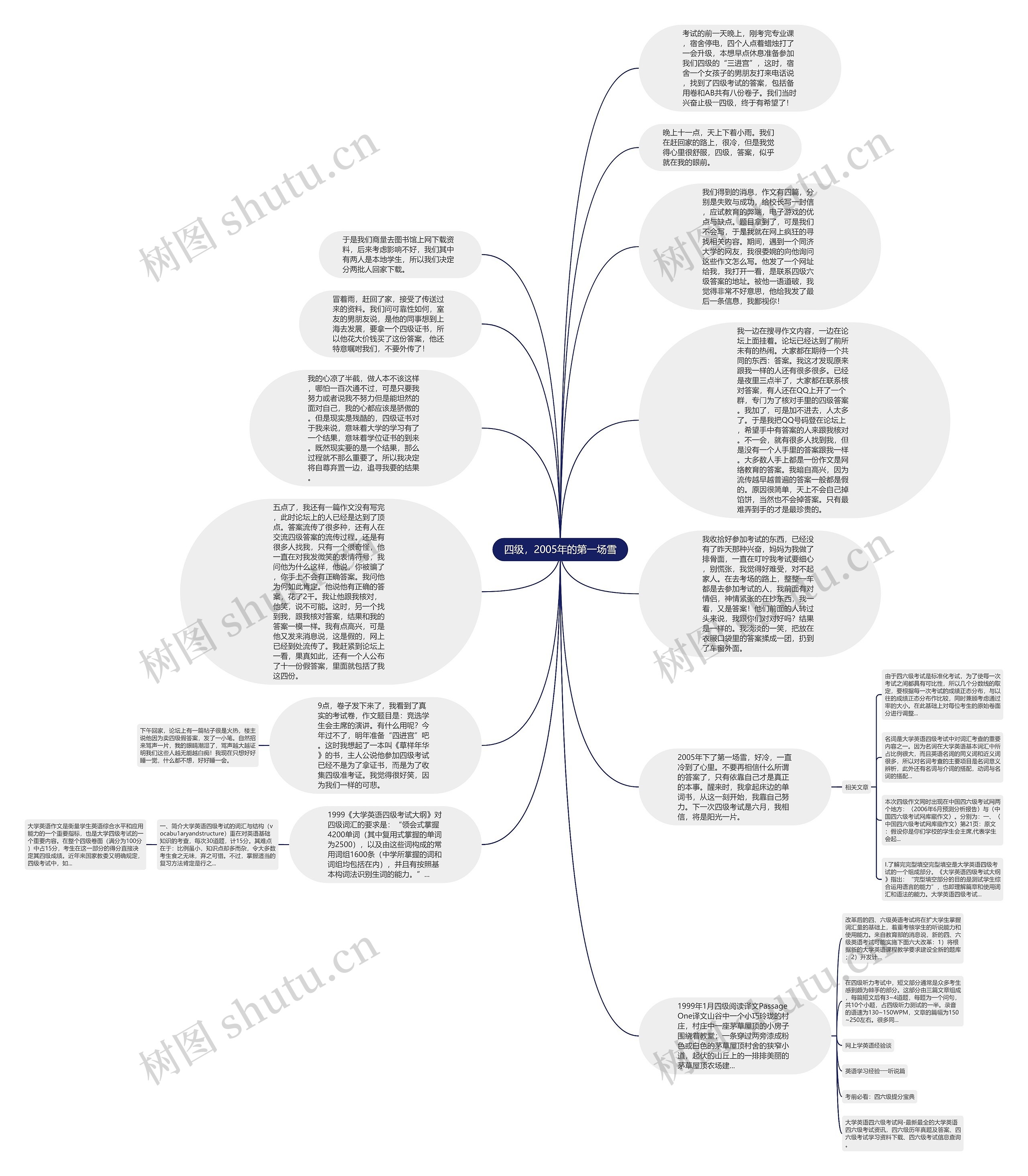 四级，2005年的第一场雪思维导图