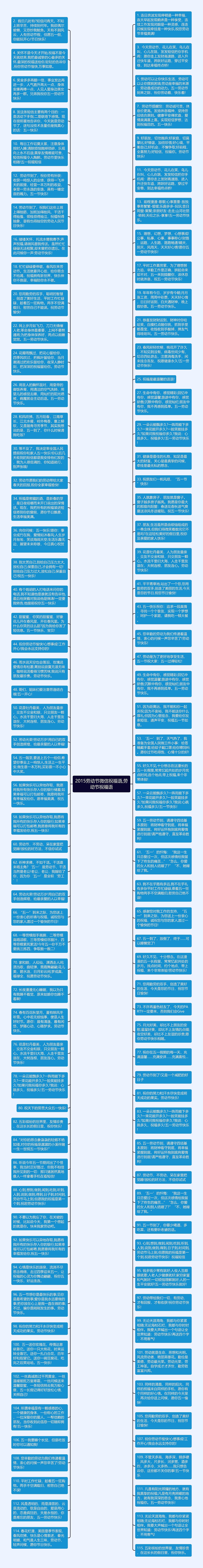 2015劳动节微信祝福语,劳动节祝福语