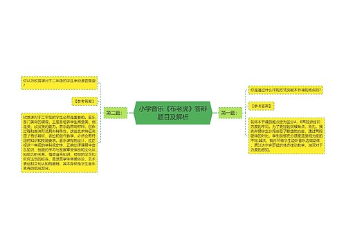 小学音乐《布老虎》答辩题目及解析