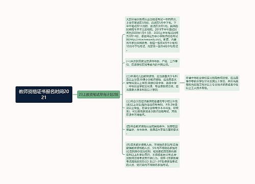 教师资格证书报名时间2021